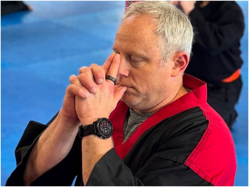 Group martial arts class